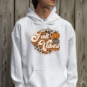 Fall Vibes Retro Leopard Circle Pumpkin Thanksgiving Costume Hoodie 2 5