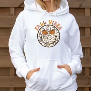 Fall Vibes Retro Leopard Circle Pumpkin Thanksgiving Costume Hoodie 3 3