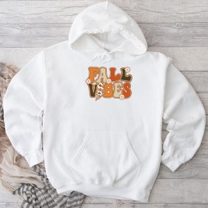 Fall Vibes Retro Leopard Circle Pumpkin Thanksgiving Costume Hoodie