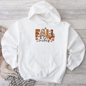 Thanksgiving Shirts Funny Fall Vibes Retro Leopard Circle Pumpkin Cute Hoodie