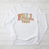 Fall Vibes Retro Leopard Circle Pumpkin Thanksgiving Costume Longsleeve Tee