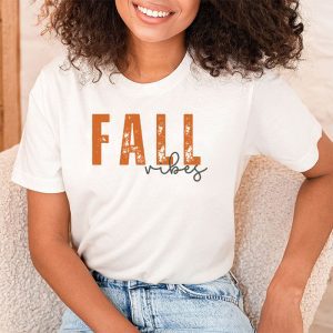 Fall Vibes Retro Leopard Circle Pumpkin Thanksgiving Costume T Shirt 2 1