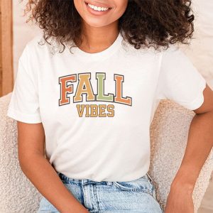 Fall Vibes Retro Leopard Circle Pumpkin Thanksgiving Costume T Shirt 2 7