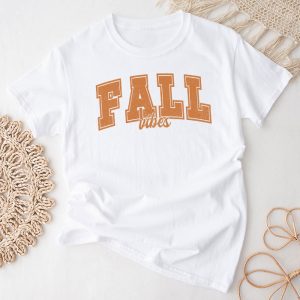 Thanksgiving Shirts Funny Fall Vibes Retro Leopard Circle Pumpkin Cute T-Shirt