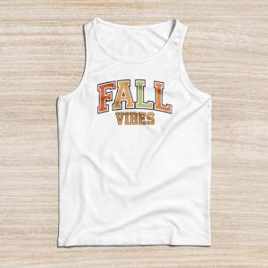 Fall Vibes Retro Leopard Circle Pumpkin Thanksgiving Costume Tank Top