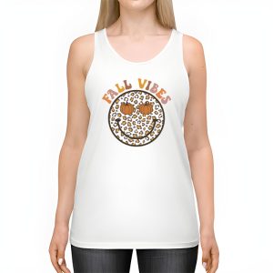 Fall Vibes Retro Leopard Circle Pumpkin Thanksgiving Costume Tank Top 2 3