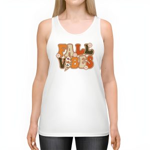 Fall Vibes Retro Leopard Circle Pumpkin Thanksgiving Costume Tank Top 2