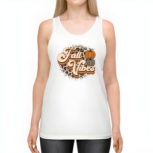 Fall Vibes Retro Leopard Circle Pumpkin Thanksgiving Costume Tank Top 2 5