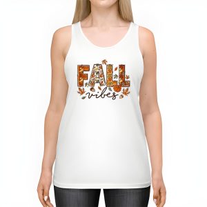 Fall Vibes Retro Leopard Circle Pumpkin Thanksgiving Costume Tank Top 2 6