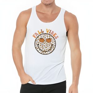 Fall Vibes Retro Leopard Circle Pumpkin Thanksgiving Costume Tank Top 3 3