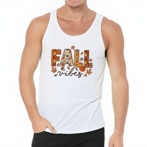 Fall Vibes Retro Leopard Circle Pumpkin Thanksgiving Costume Tank Top 3 6