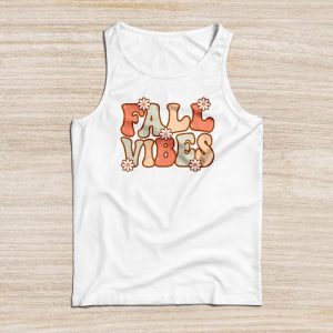 Fall Vibes Retro Leopard Circle Pumpkin Thanksgiving Costume Tank Top