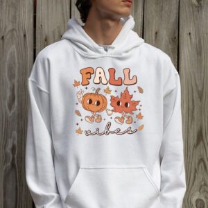 Fall Vibes Vintage Groovy Fall Season Retro Leopard Autumn Hoodie 2 3
