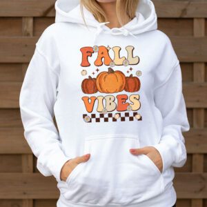 Fall Vibes Vintage Groovy Fall Season Retro Leopard Autumn Hoodie 3