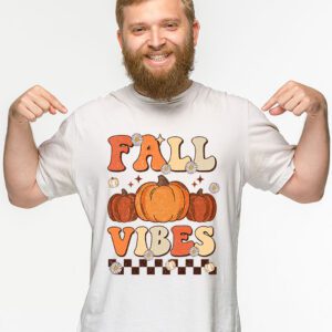 Fall Vibes Vintage Groovy Fall Season Retro Leopard Autumn T Shirt 2