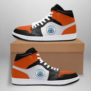 Federated States of Micronesia High Sneakers Air Jordan 1 - Satin Shattered Backboard - Orange JD1 Shoes