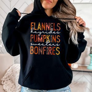 Flannels Hayrides Pumpkins Vintage Sweaters Bonfires Autumn Hoodie 2