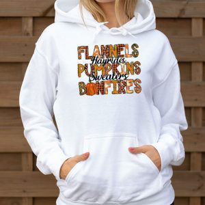 Flannels Hayrides Pumpkins Vintage Sweaters Bonfires Autumn Hoodie 3 4