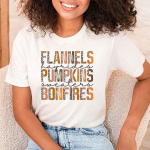 Flannels Hayrides Pumpkins Vintage Sweaters Bonfires Autumn T Shirt 2 2