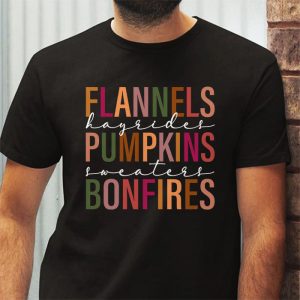 Flannels Hayrides Pumpkins Vintage Sweaters Bonfires Autumn T Shirt 3 3