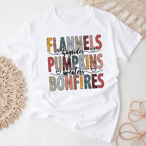 Funny Thanksgiving Shirt Ideas Flannels Hayrides Pumpkins Sweaters Bonfires T-Shirt