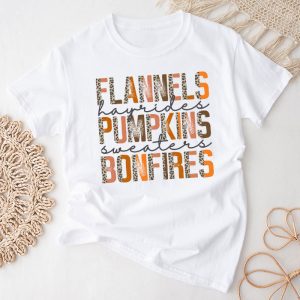 Funny Thanksgiving Shirt Ideas Flannels Hayrides Pumpkins Sweaters Bonfires T-Shirt