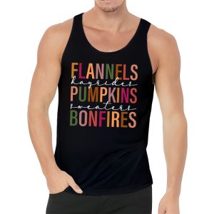 Flannels Hayrides Pumpkins Vintage Sweaters Bonfires Autumn Tank Top 3 3