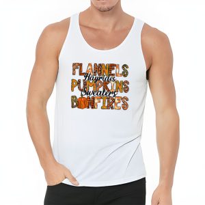 Flannels Hayrides Pumpkins Vintage Sweaters Bonfires Autumn Tank Top 3 4