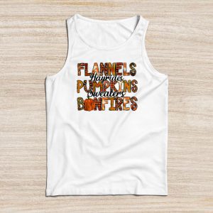 Flannels Hayrides Pumpkins Vintage Sweaters Bonfires Autumn Tank Top