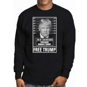 Free Donald Trump Mugshot Longsleeve Tee 3