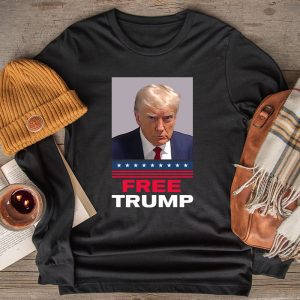 Free Donald Trump Mugshot Longsleeve Tee