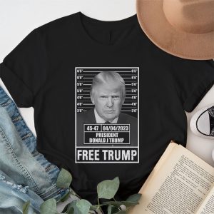 Free Donald Trump Mugshot T Shirt 1