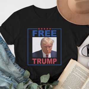 Free Donald Trump Mugshot T Shirt 1 4