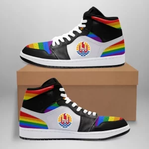 French Polynesia High Sneakers Air Jordan 1 - LGBT JD1 Shoes