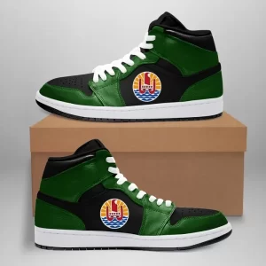 French Polynesia High Sneakers Air Jordan 1 - Pine Green 2.0 JD1 Shoes