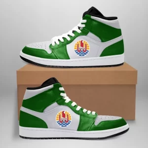 French Polynesia High Sneakers Air Jordan 1 - Pine Green JD1 Shoes