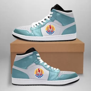 French Polynesia High Sneakers Air Jordan 1 - Turbo Green JD1 Shoes