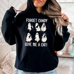 Funny Boo Ghost Black Cat Forget Candy Give Me Cat Halloween Hoodie 1 2