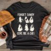Funny Boo Ghost Black Cat Forget Candy Give Me Cat Halloween Longsleeve Tee