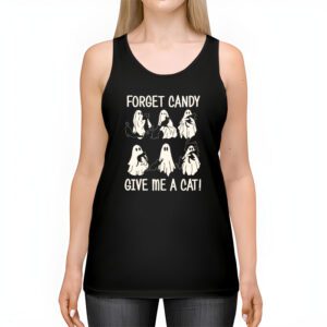 Funny Boo Ghost Black Cat Forget Candy Give Me Cat Halloween Tank Top 2 2