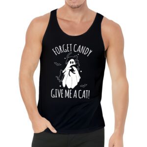 Funny Boo Ghost Black Cat Forget Candy Give Me Cat Halloween Tank Top 3 1