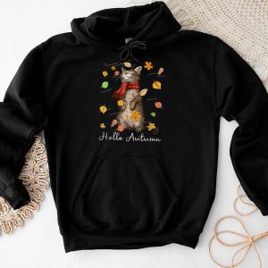 Thanksgiving Family Shirts Funny Cat Leaf Fall Hello Autumn Cat Lovers Hoodie