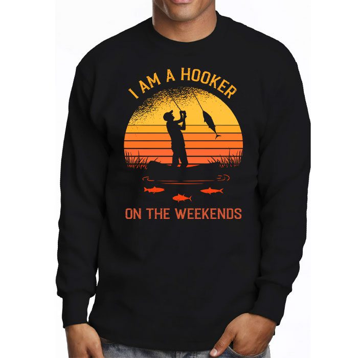 Funny-Fishing-Shirt-Im-a-Hooker-on-the-Weekends-Bass-Fish-Longsleeve-Tee-3 Funny Fishing Shirt Im a Hooker on the Weekends Bass Fish Longsleeve Tee 3 3