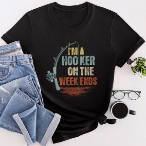 Funny Fishing Shirts I’m A Hooker On The Weekends Bass Fish T-Shirt