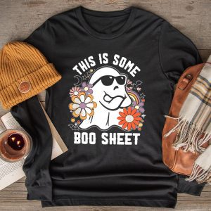 Funny Halloween Boo Ghost Costume This is Some Boo Sheet Longsleeve Tee