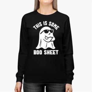 Funny Halloween Boo Ghost Costume This is Some Boo Sheet Longsleeve Tee 2 2