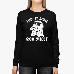 Funny Halloween Boo Ghost Costume This is Some Boo Sheet Longsleeve Tee 2 3