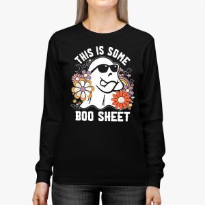 Funny Halloween Boo Ghost Costume This is Some Boo Sheet Longsleeve Tee 2 8