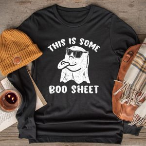 Funny Halloween Boo Ghost Costume This is Some Boo Sheet Longsleeve Tee