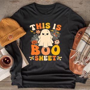 Funny Halloween Boo Ghost Costume This is Some Boo Sheet Longsleeve Tee